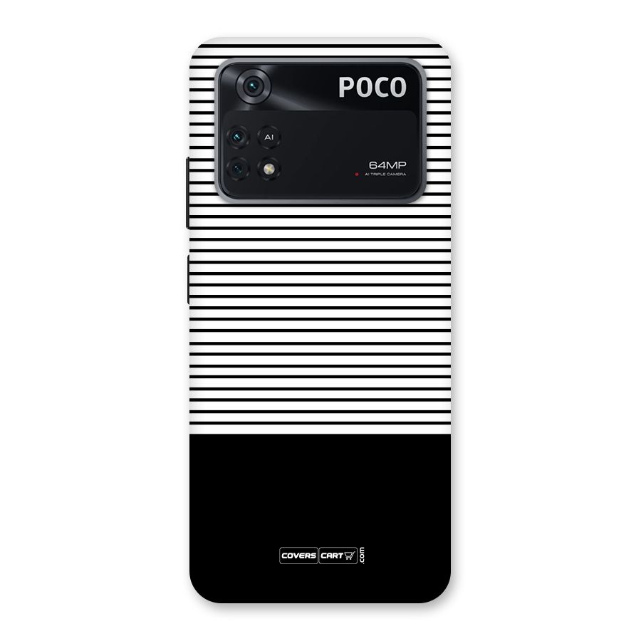Classy Black Stripes Back Case for Poco M4 Pro 4G