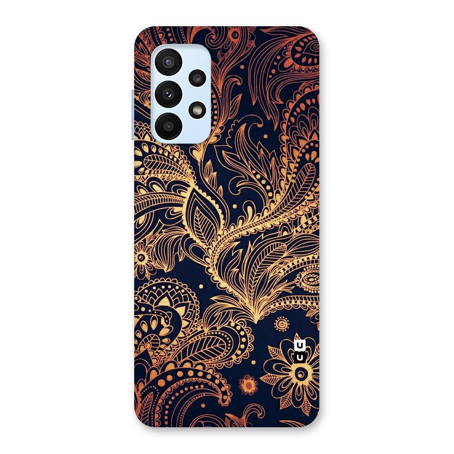 Classy Golden Leafy Design Back Case for Galaxy A23