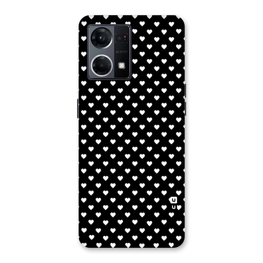 Classy Hearty Polka Glass Back Case for Oppo F21 Pro 5G
