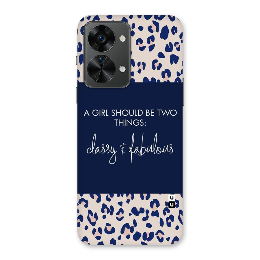 Classy and Fabulous Back Case for OnePlus Nord 2T