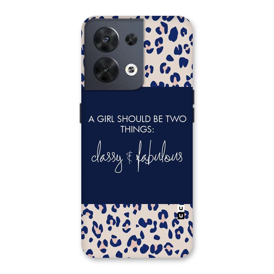 Classy and Fabulous Back Case for Oppo Reno8 5G