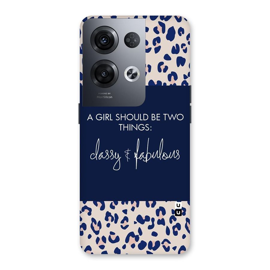 Classy and Fabulous Back Case for Oppo Reno8 Pro 5G