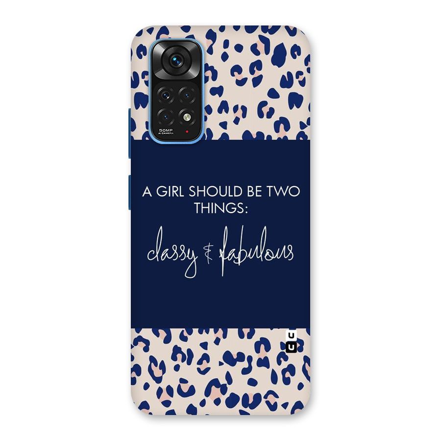 Classy and Fabulous Back Case for Redmi Note 11S