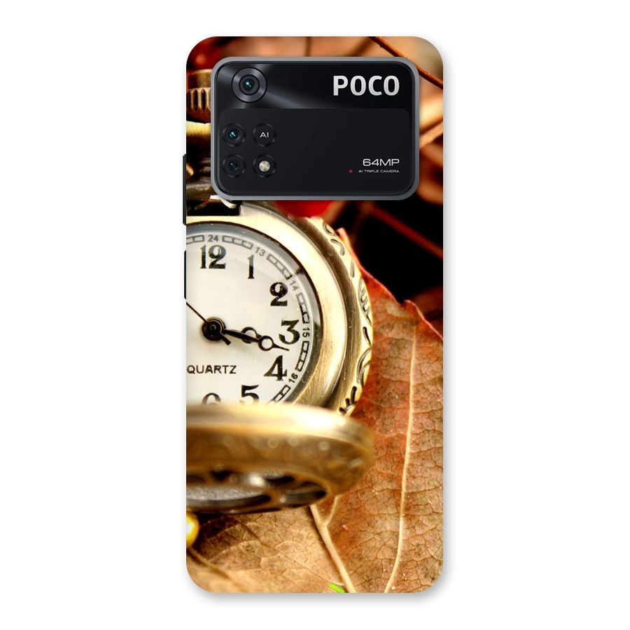 Clock And Cherry Back Case for Poco M4 Pro 4G