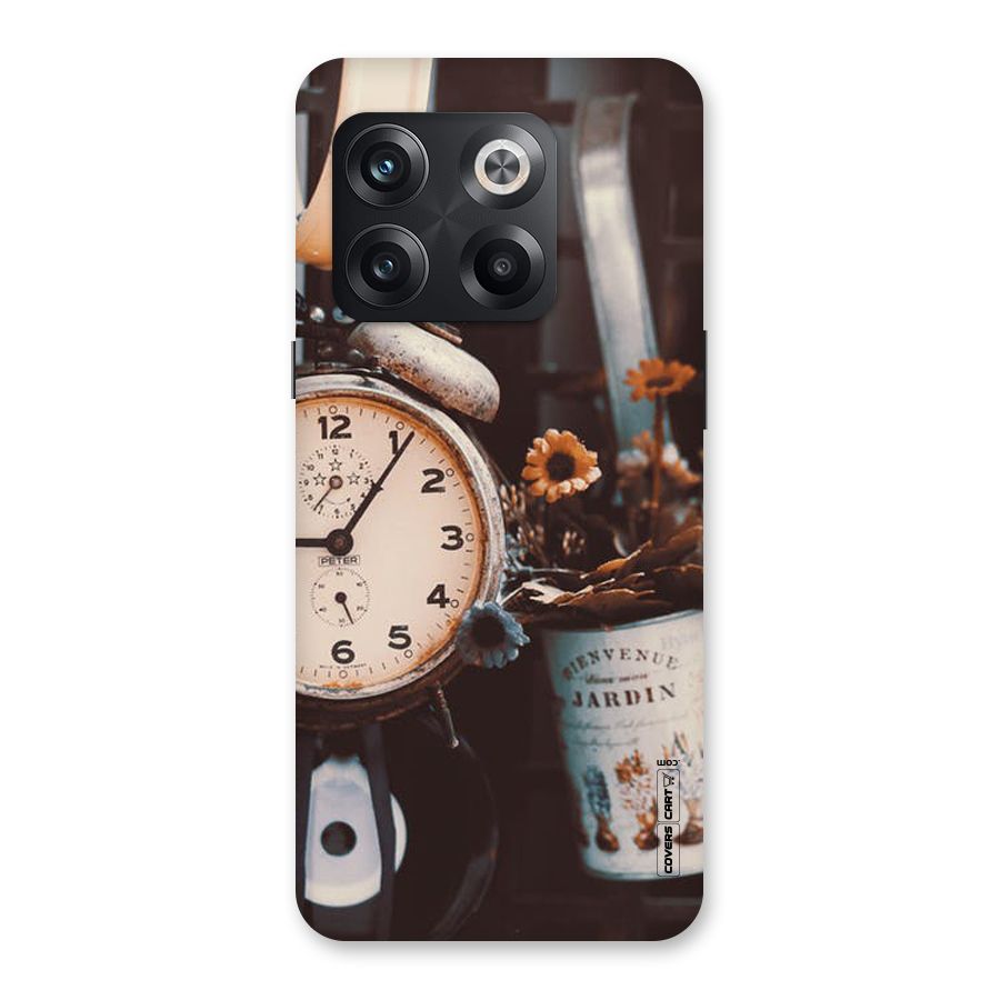 Clock And Flowers Back Case for OnePlus 10T