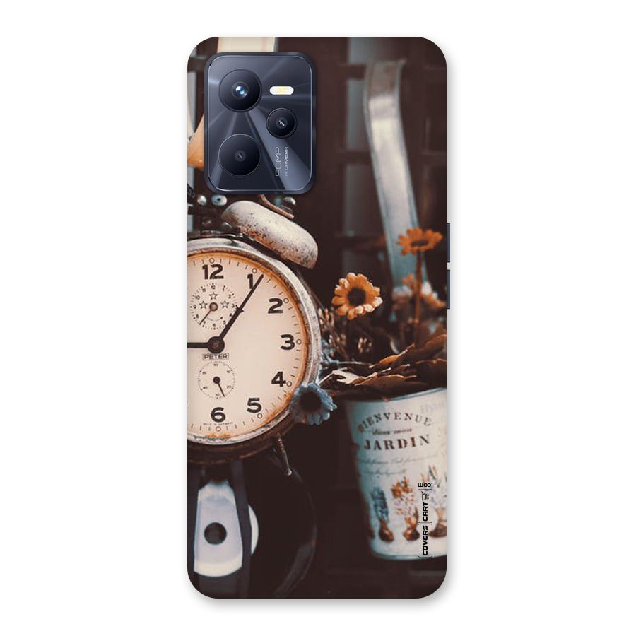 Clock And Flowers Back Case for Realme C35