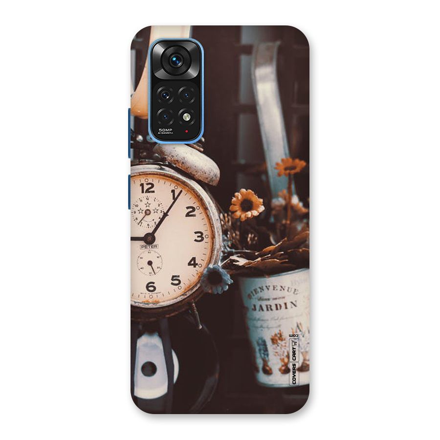 Clock And Flowers Back Case for Redmi Note 11S