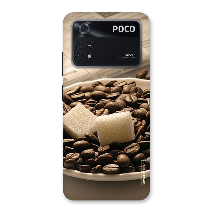 Coffee And Sugar Cubes Back Case for Poco M4 Pro 4G