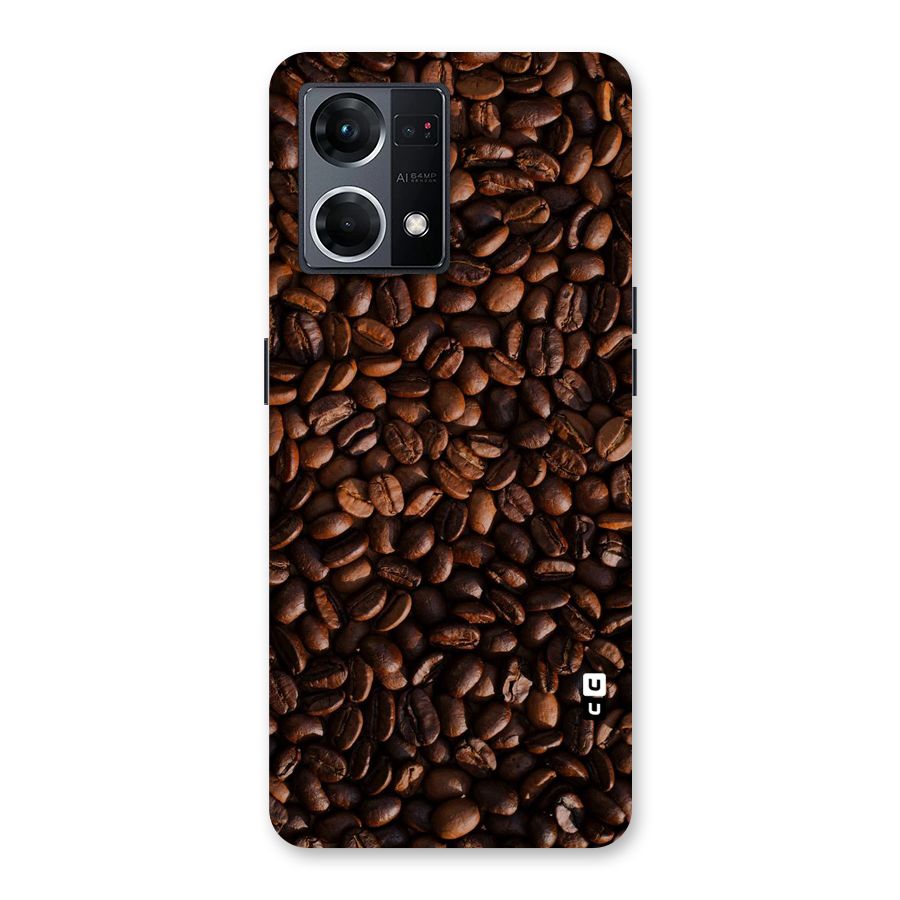 Coffee Beans Scattered Glass Back Case for Oppo F21 Pro 5G