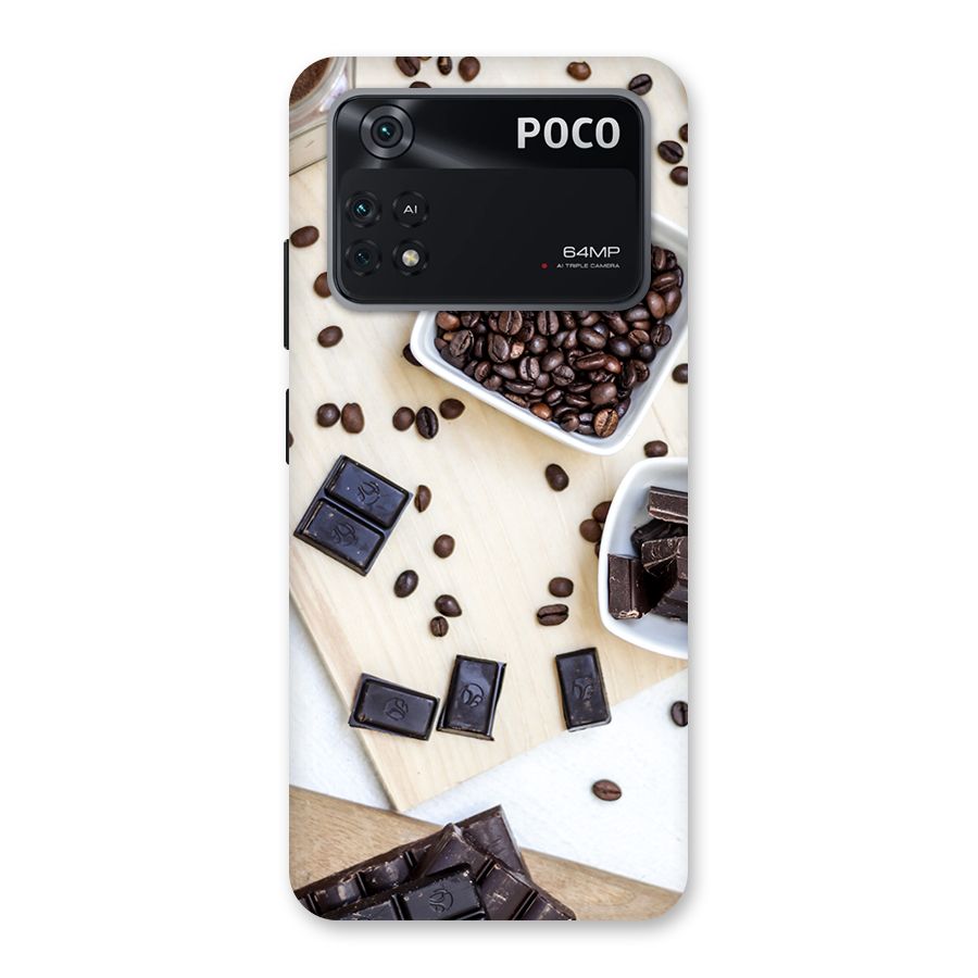 Coffee Beans and Chocolate Back Case for Poco M4 Pro 4G