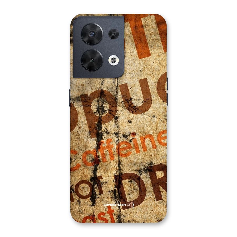Coffee Caffeine Back Case for Oppo Reno8 5G