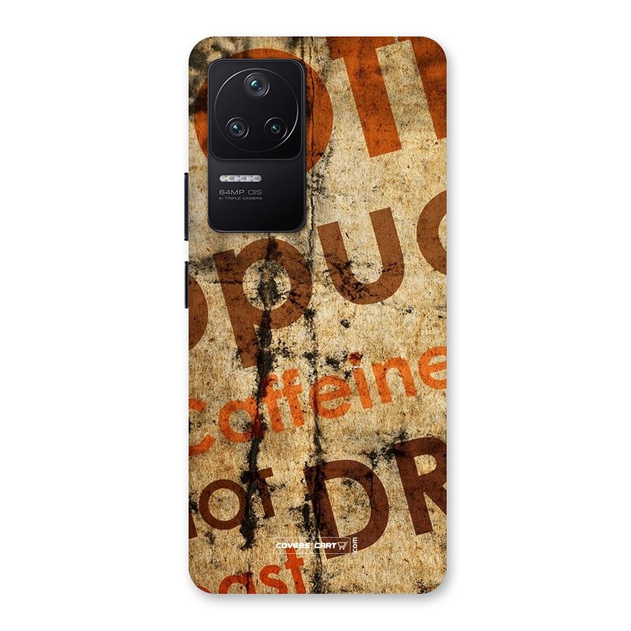 Coffee Caffeine Back Case for Poco F4 5G