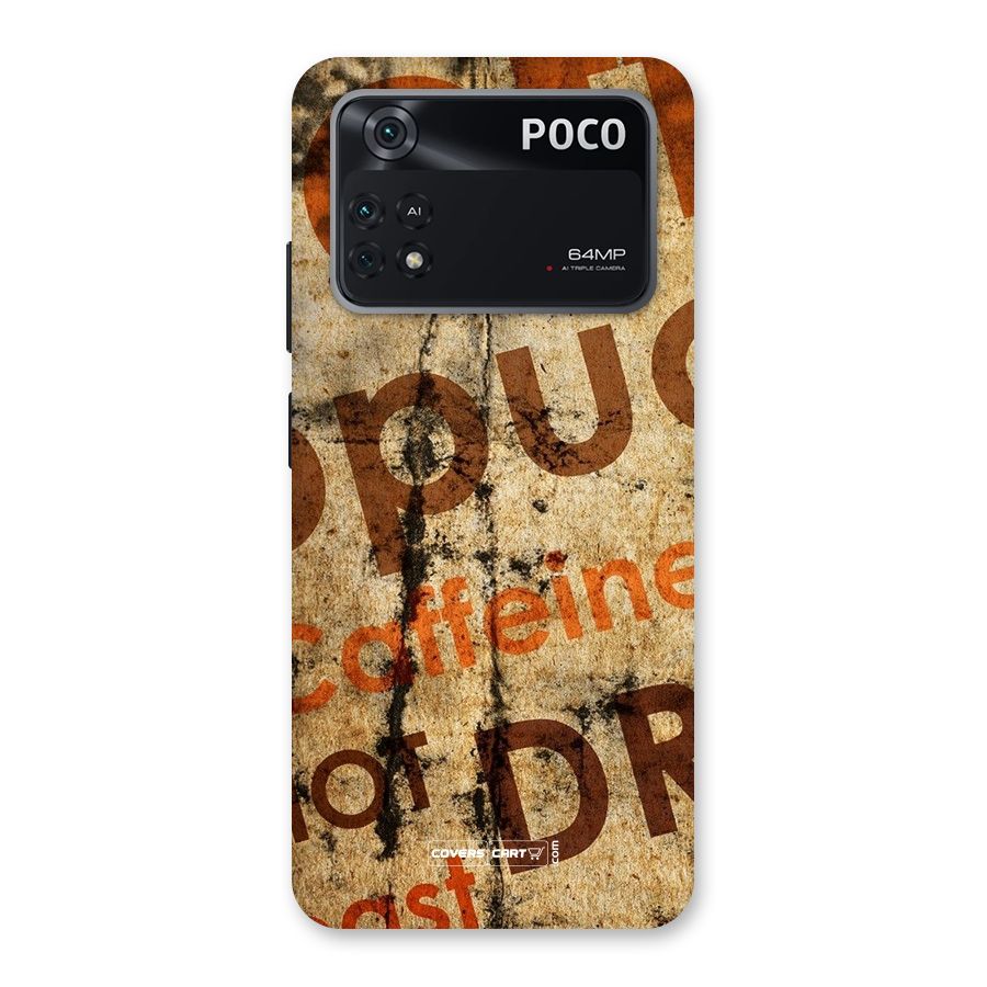 Coffee Caffeine Back Case for Poco M4 Pro 4G
