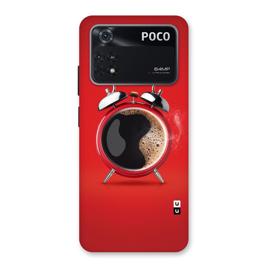 Coffee Clock Back Case for Poco M4 Pro 4G