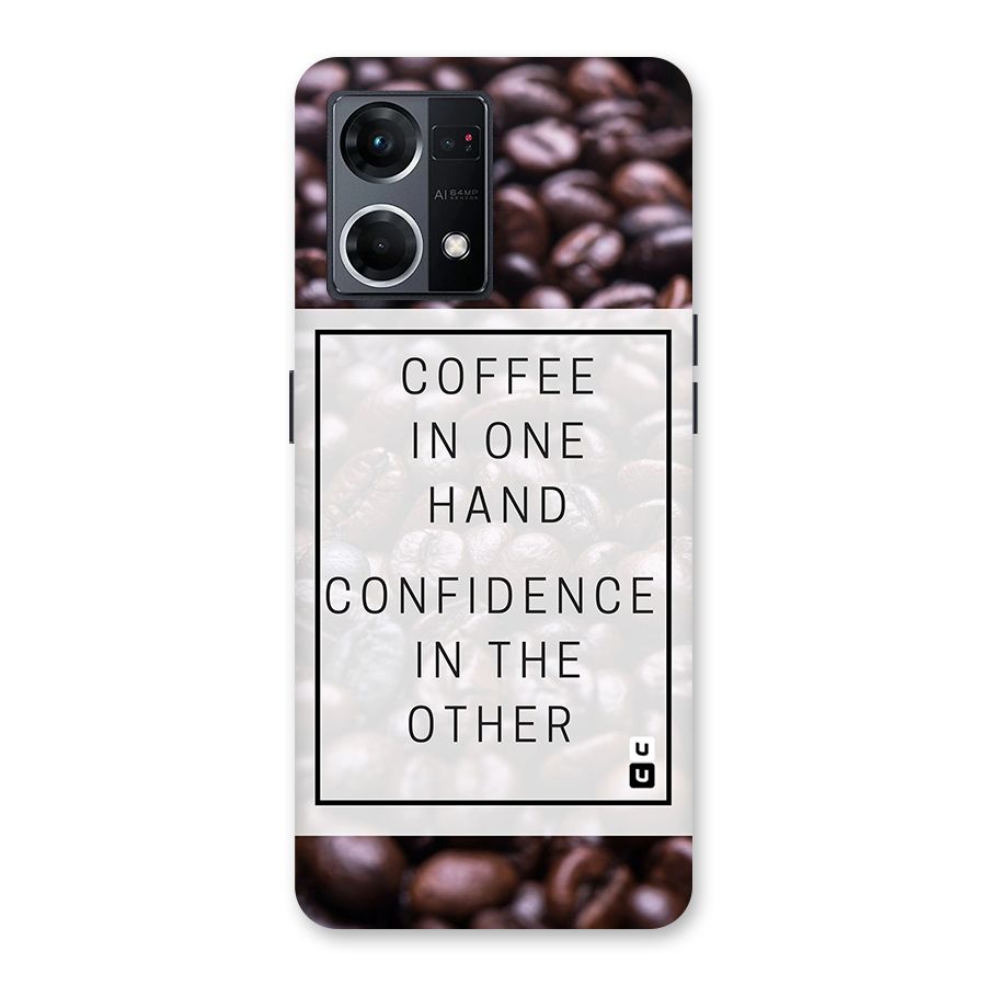 Coffee Confidence Quote Glass Back Case for Oppo F21 Pro 5G