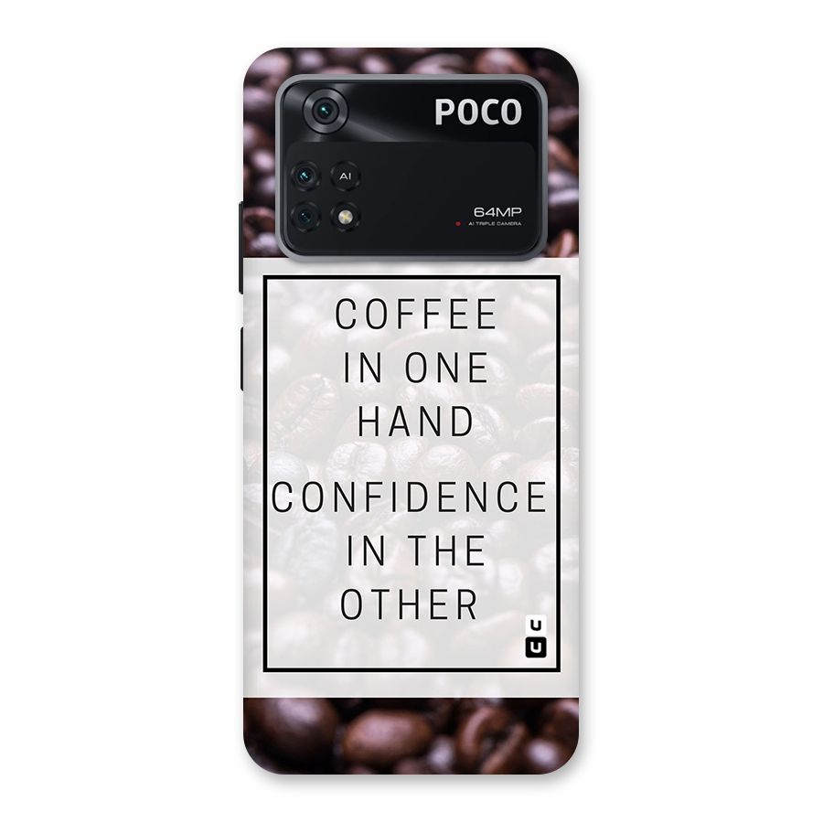 Coffee Confidence Quote Back Case for Poco M4 Pro 4G