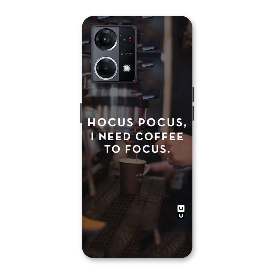 Coffee Focus Glass Back Case for Oppo F21 Pro 5G