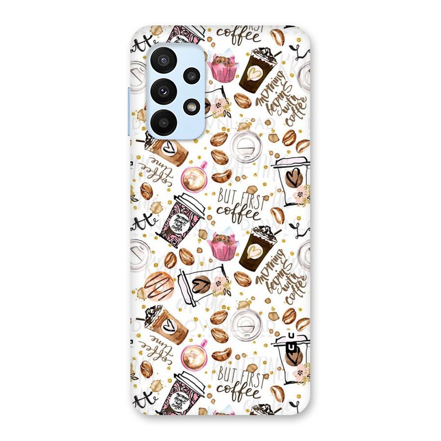 Coffee Pattern Back Case for Galaxy A23