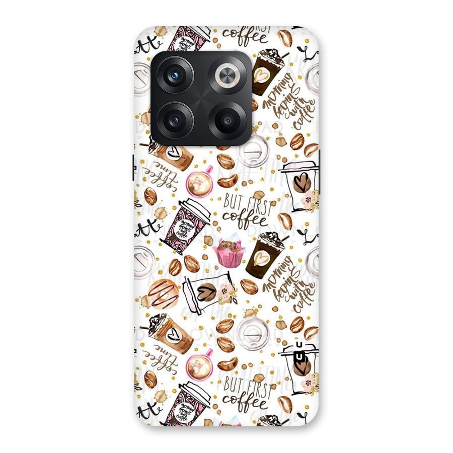 Coffee Pattern Back Case for OnePlus 10T