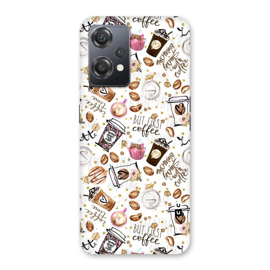 Coffee Pattern Back Case for OnePlus Nord CE 2 Lite 5G