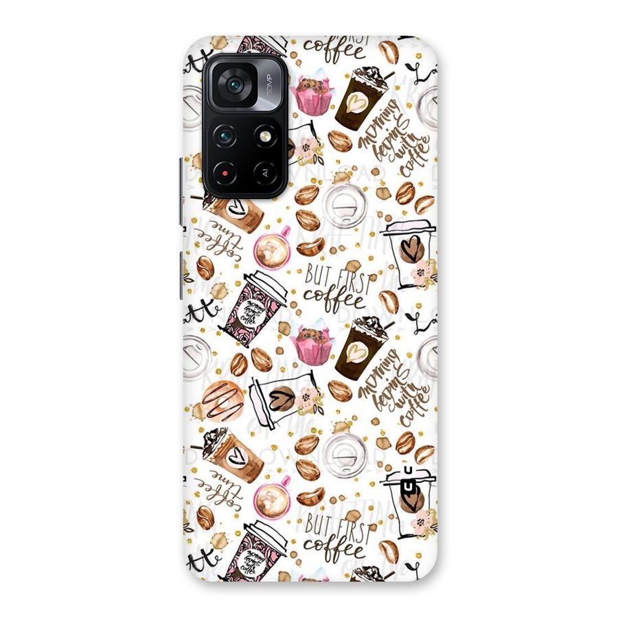 Coffee Pattern Back Case for Poco M4 Pro 5G