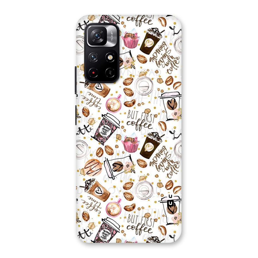 Coffee Pattern Back Case for Redmi Note 11T 5G