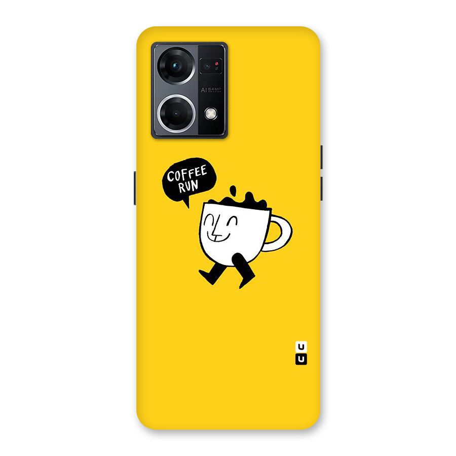 Coffee Run Glass Back Case for Oppo F21 Pro 5G