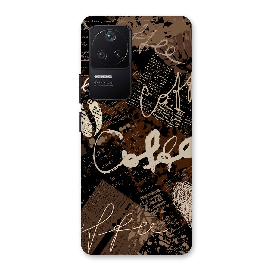 Coffee Scribbles Back Case for Poco F4 5G