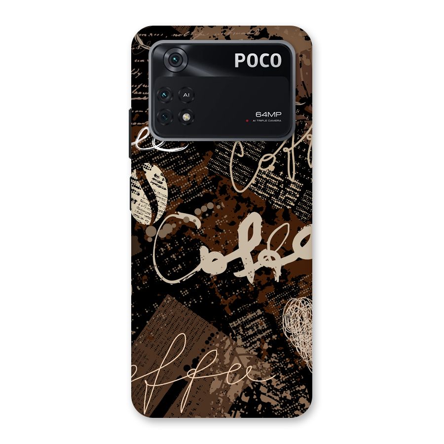 Coffee Scribbles Back Case for Poco M4 Pro 4G