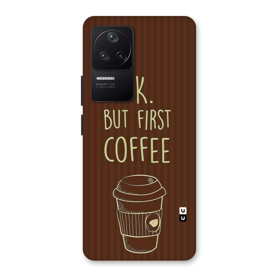 Coffee Stripes Back Case for Poco F4 5G