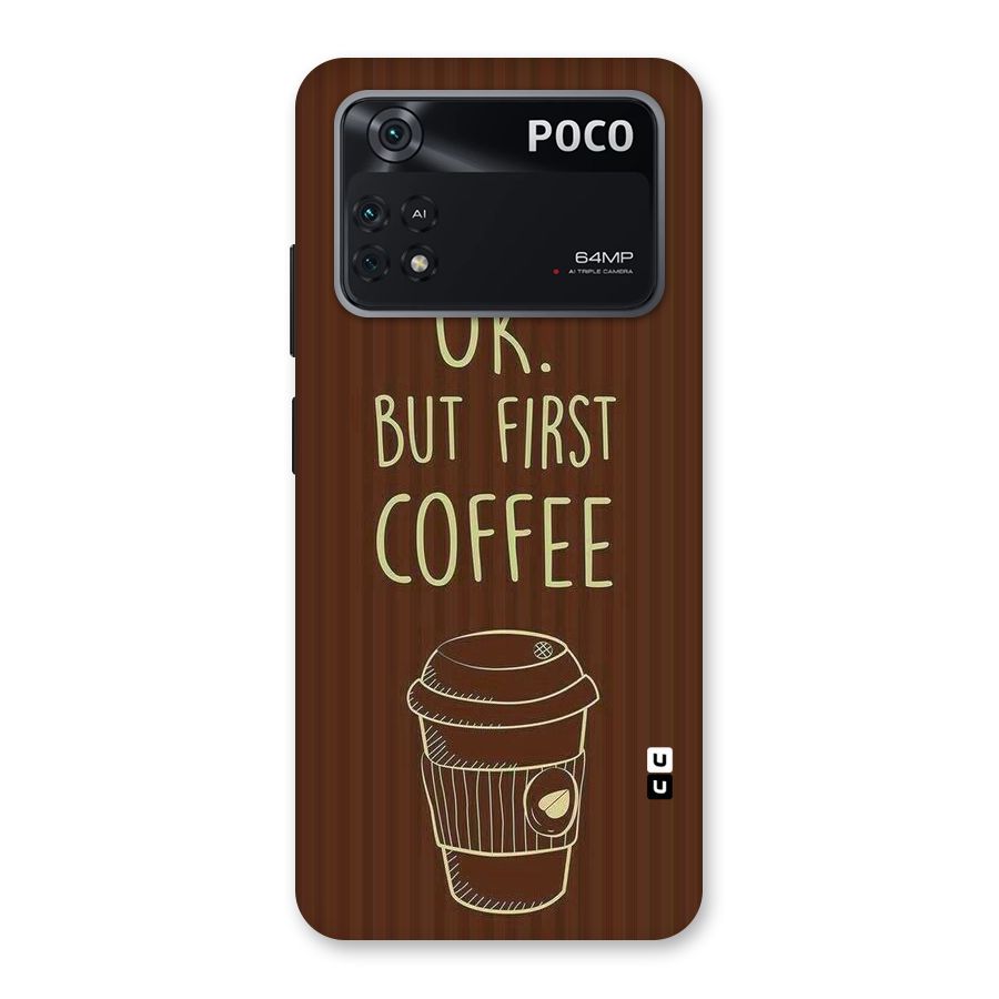 Coffee Stripes Back Case for Poco M4 Pro 4G