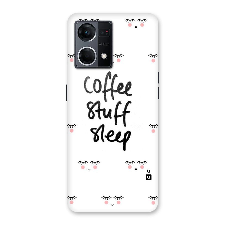 Coffee Stuff Sleep Glass Back Case for Oppo F21 Pro 5G