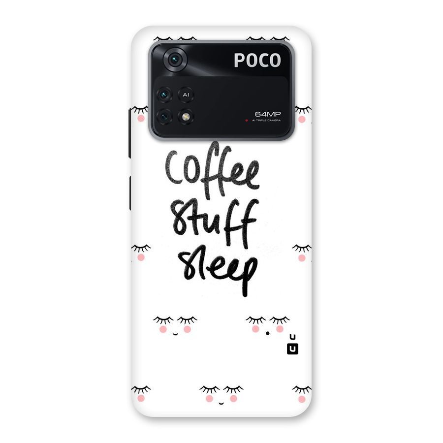 Coffee Stuff Sleep Back Case for Poco M4 Pro 4G