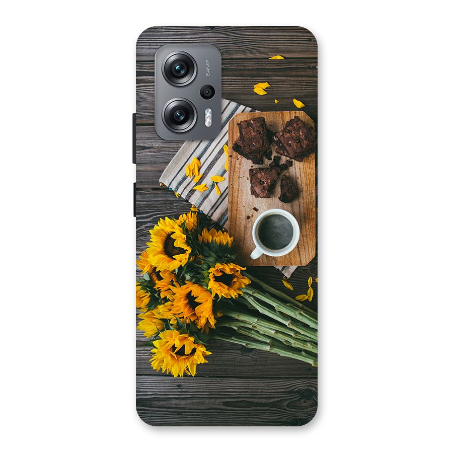 Coffee and Flowers Back Case for Redmi K50i