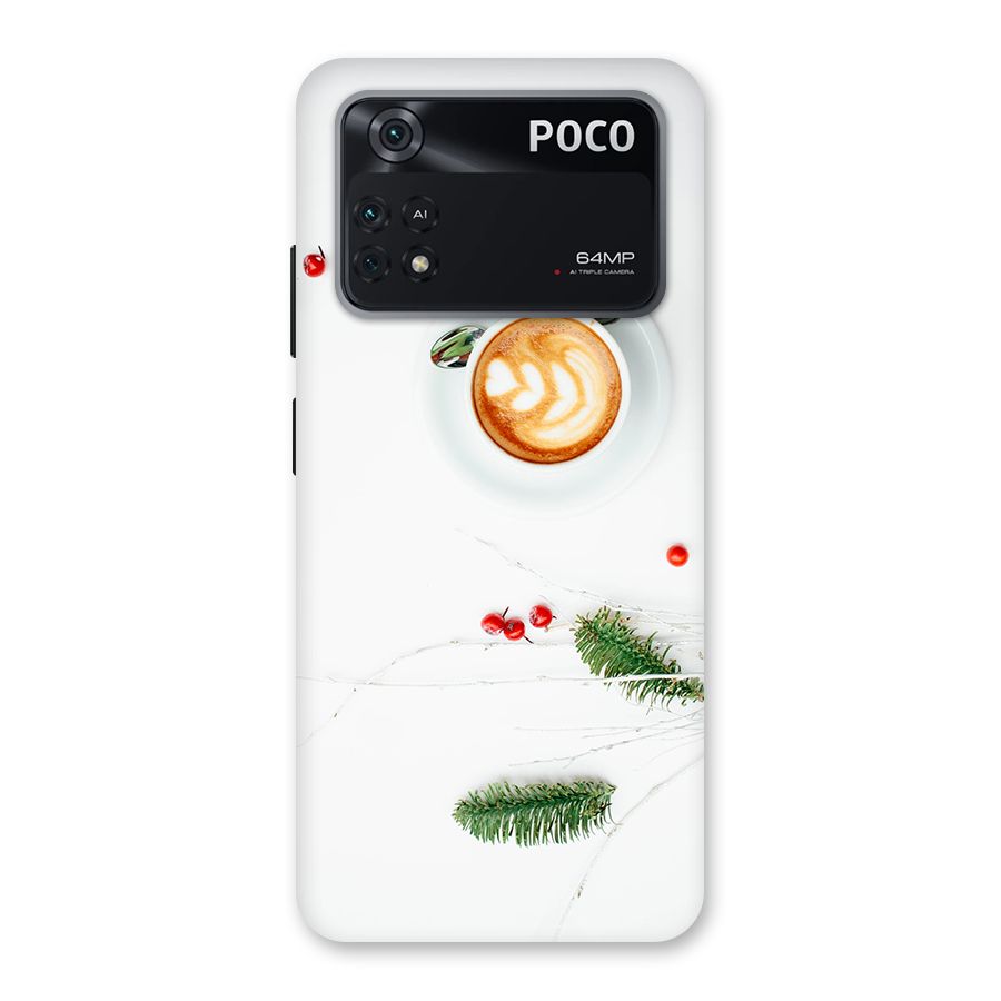 Coffee and Leafs Back Case for Poco M4 Pro 4G