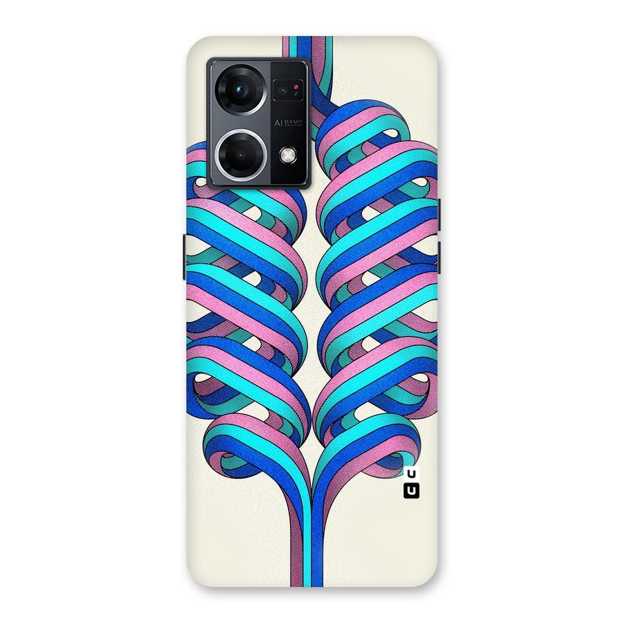 Coil Abstract Pattern Glass Back Case for Oppo F21 Pro 5G