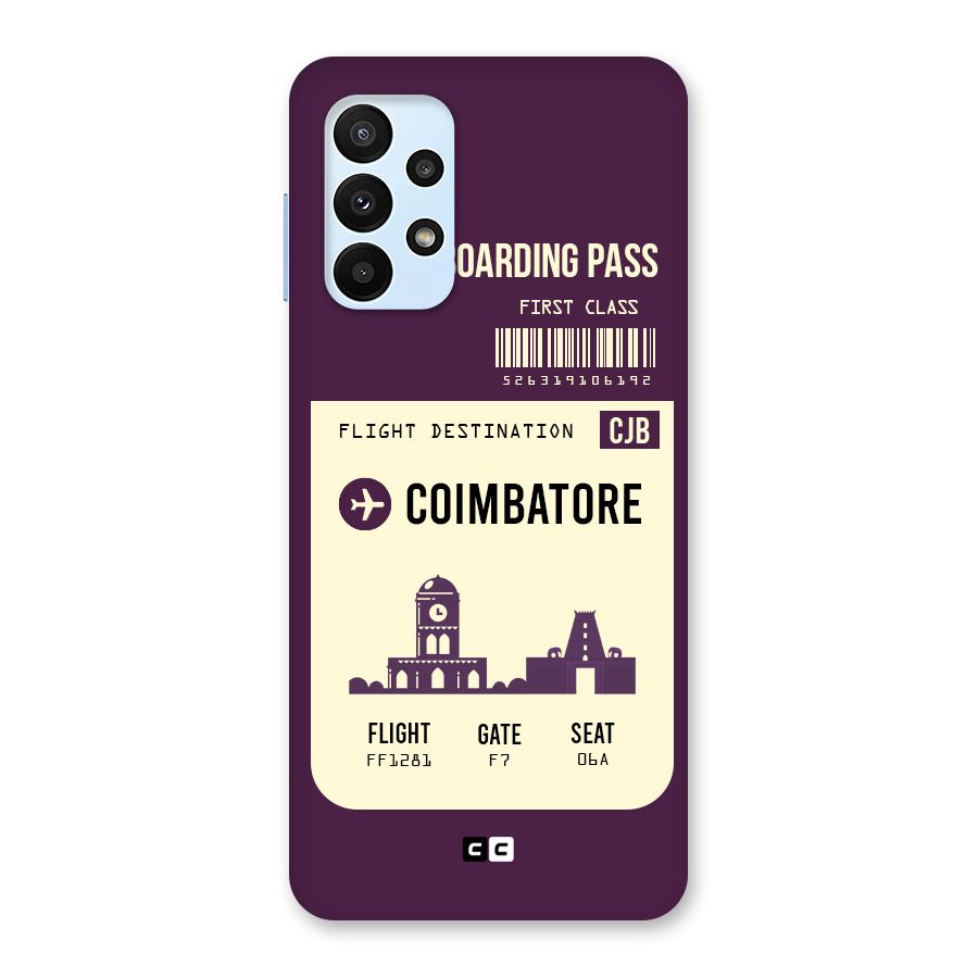 Coimbatore Boarding Pass Back Case for Galaxy A23