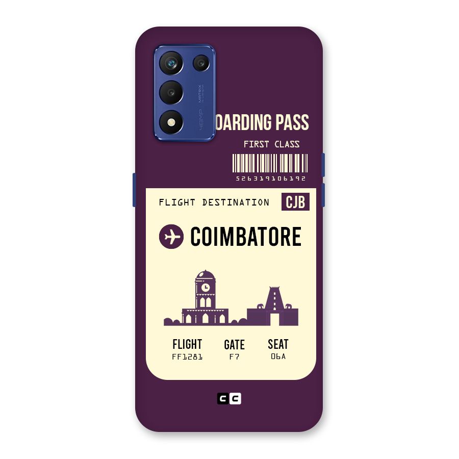 Coimbatore Boarding Pass Back Case for Realme 9 5G Speed