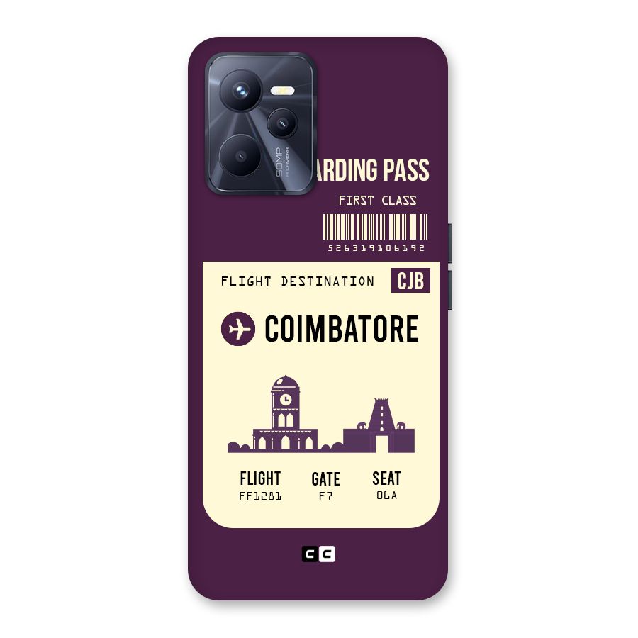Coimbatore Boarding Pass Back Case for Realme C35