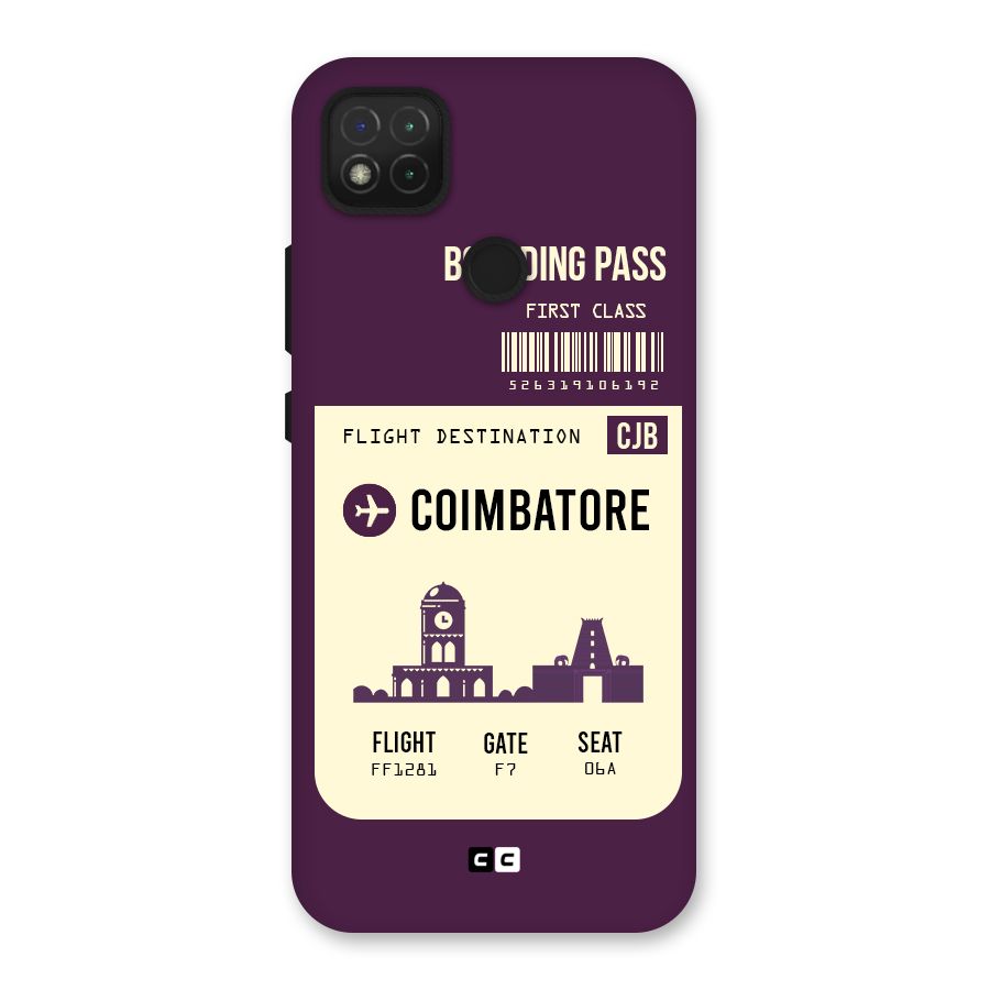 Coimbatore Boarding Pass Back Case for Redmi 9 Activ