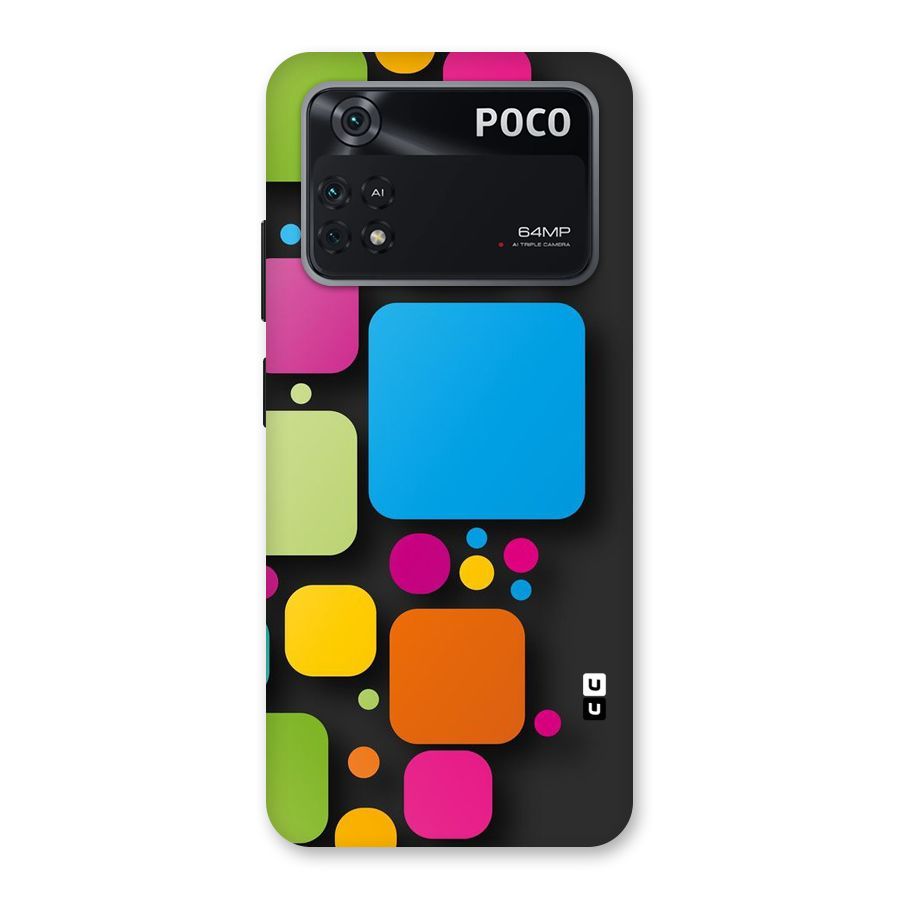 Color Boxes Abstract Back Case for Poco M4 Pro 4G