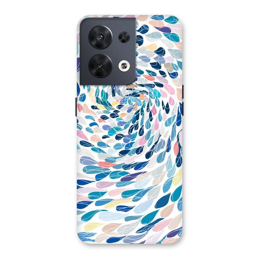 Color Droplets Swirls Back Case for Oppo Reno8 5G