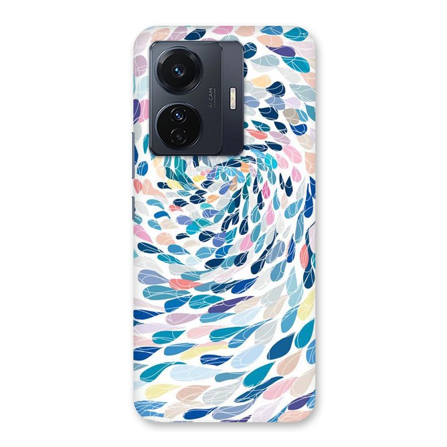 Color Droplets Swirls Back Case for Vivo T1 Pro