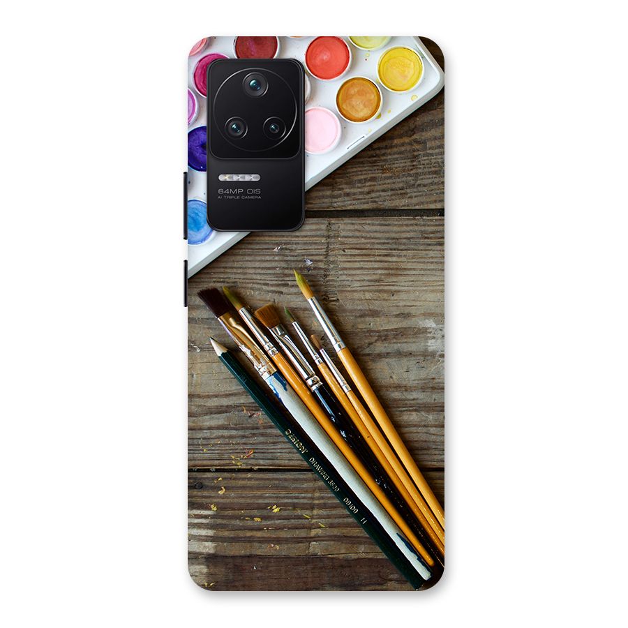 Color Palette and Brush Back Case for Poco F4 5G