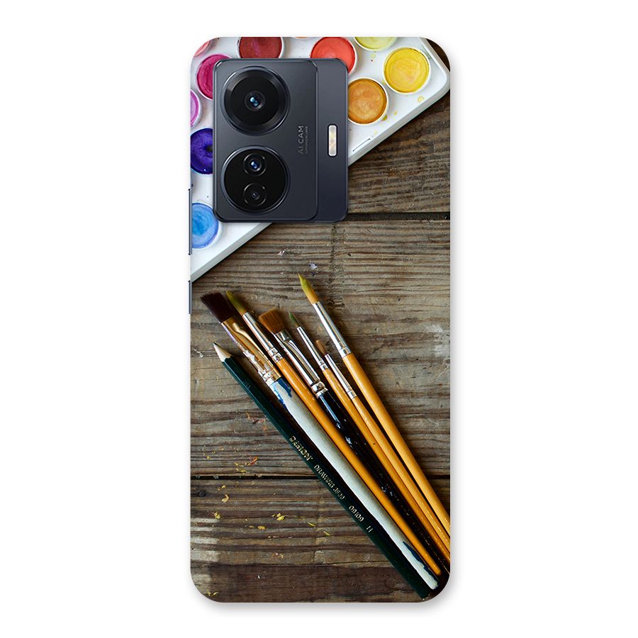 Color Palette and Brush Back Case for Vivo T1 Pro
