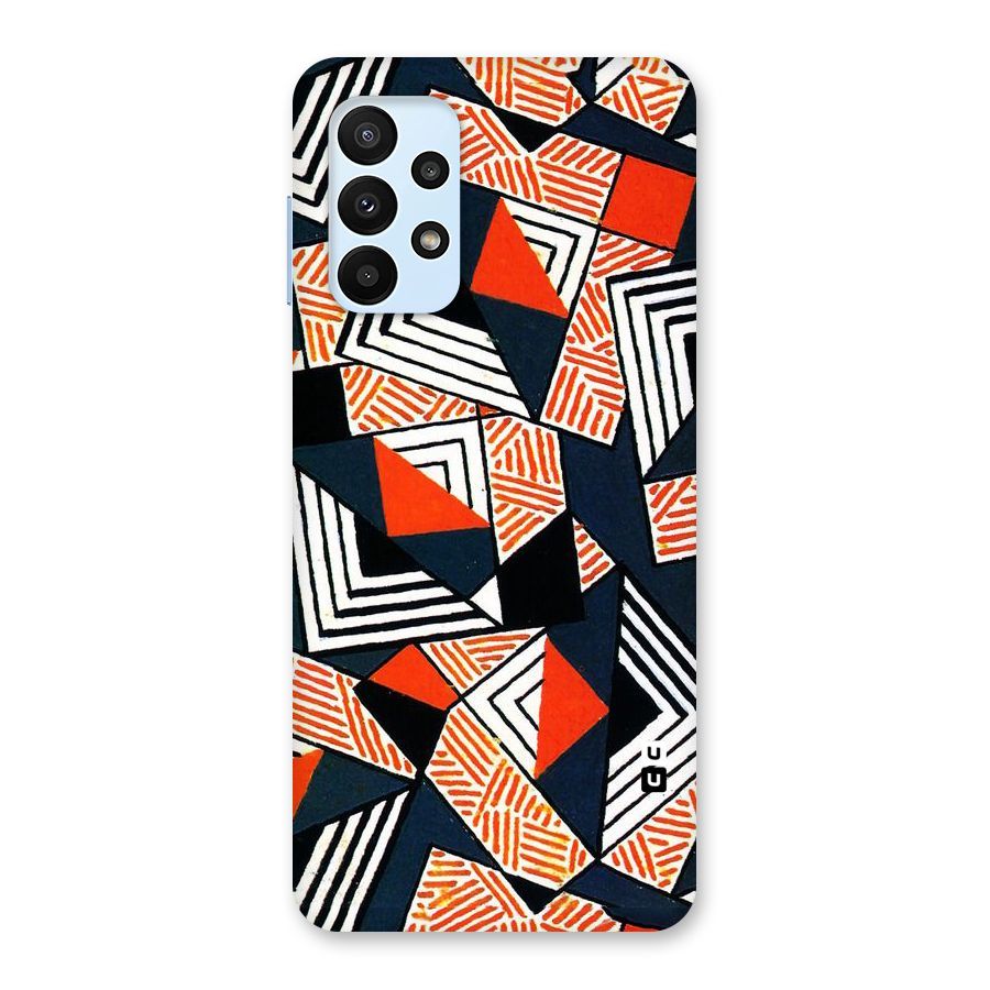 Colored Cuts Pattern Back Case for Galaxy A23