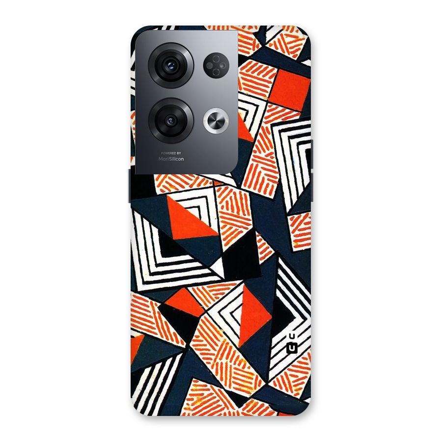 Colored Cuts Pattern Back Case for Oppo Reno8 Pro 5G