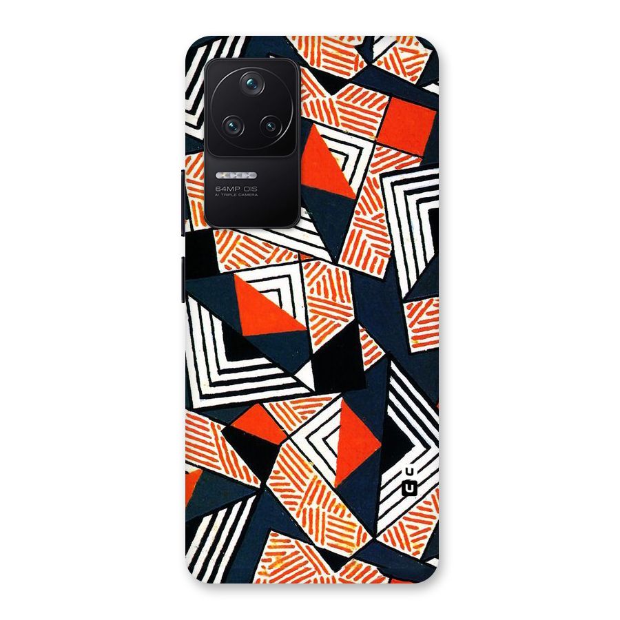 Colored Cuts Pattern Back Case for Poco F4 5G
