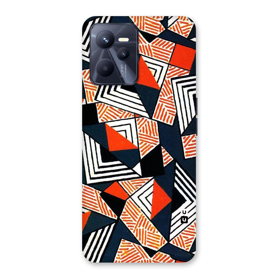 Colored Cuts Pattern Back Case for Realme C35