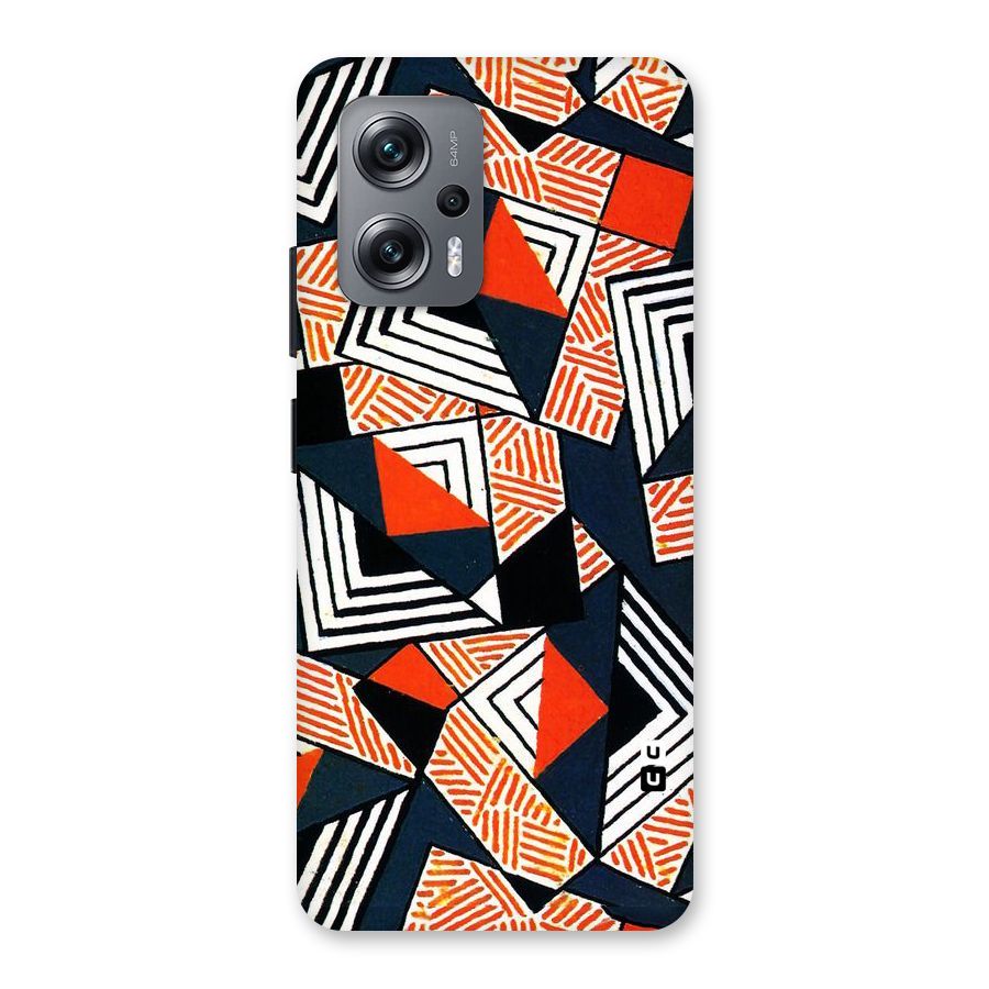Colored Cuts Pattern Back Case for Redmi K50i